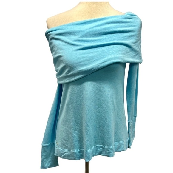 Lilly Pulitzer Belinda Blue Off The Shoulder Modal Blend Top Women’s XS - Picture 5 of 15